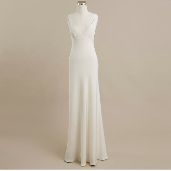 *BLACK* J.Crew Silk Tricotine Avery Gown - Picture 4 of 8